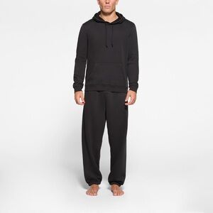 🖤SKIMS MEN’S LOUNGE FLEECE HOODIE IN WASHED ONYX L 2X